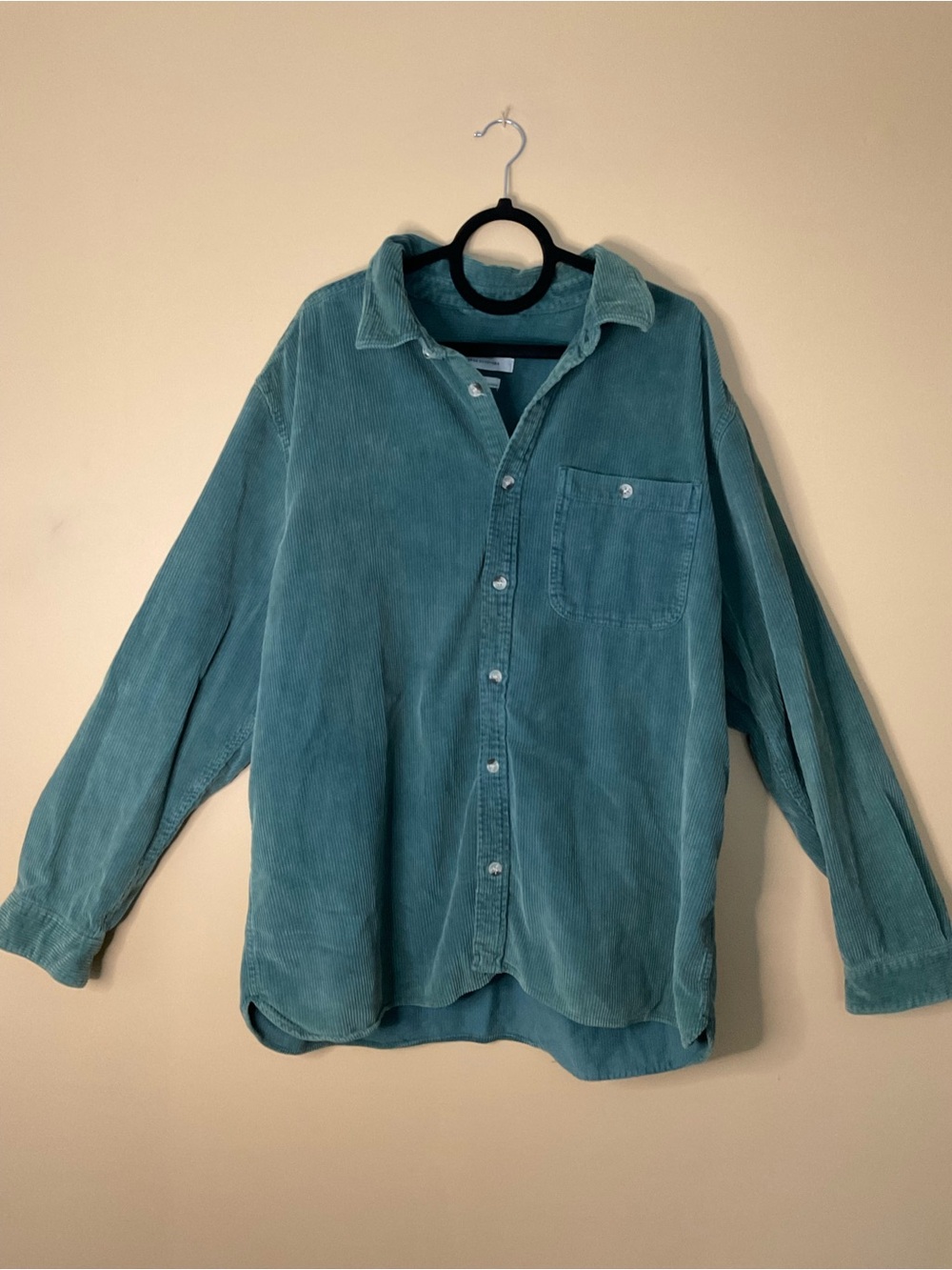 Urban Outfitters Green Corduroy Button-Down Shirt